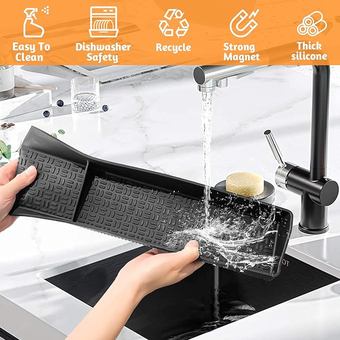 Magnetic Stove Top Shelf, Over the Stove Shelf Spice Rack & Spice Organizer – 30" Heat Resistant Silicone Stove Shelf, No Drill Kitchen Storage Organizer for Gas/Electric Stoves & Small Kitchens
