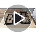 Under Sink Organizer, 2 Tier Under Sink Organizers and Storage, Adjustable Height, Slide out Metal Cabinet Organizers, Pull out Cabinet Storage Drawer Shelf for Kitchen Bathroom (Gray, 2 Pack)