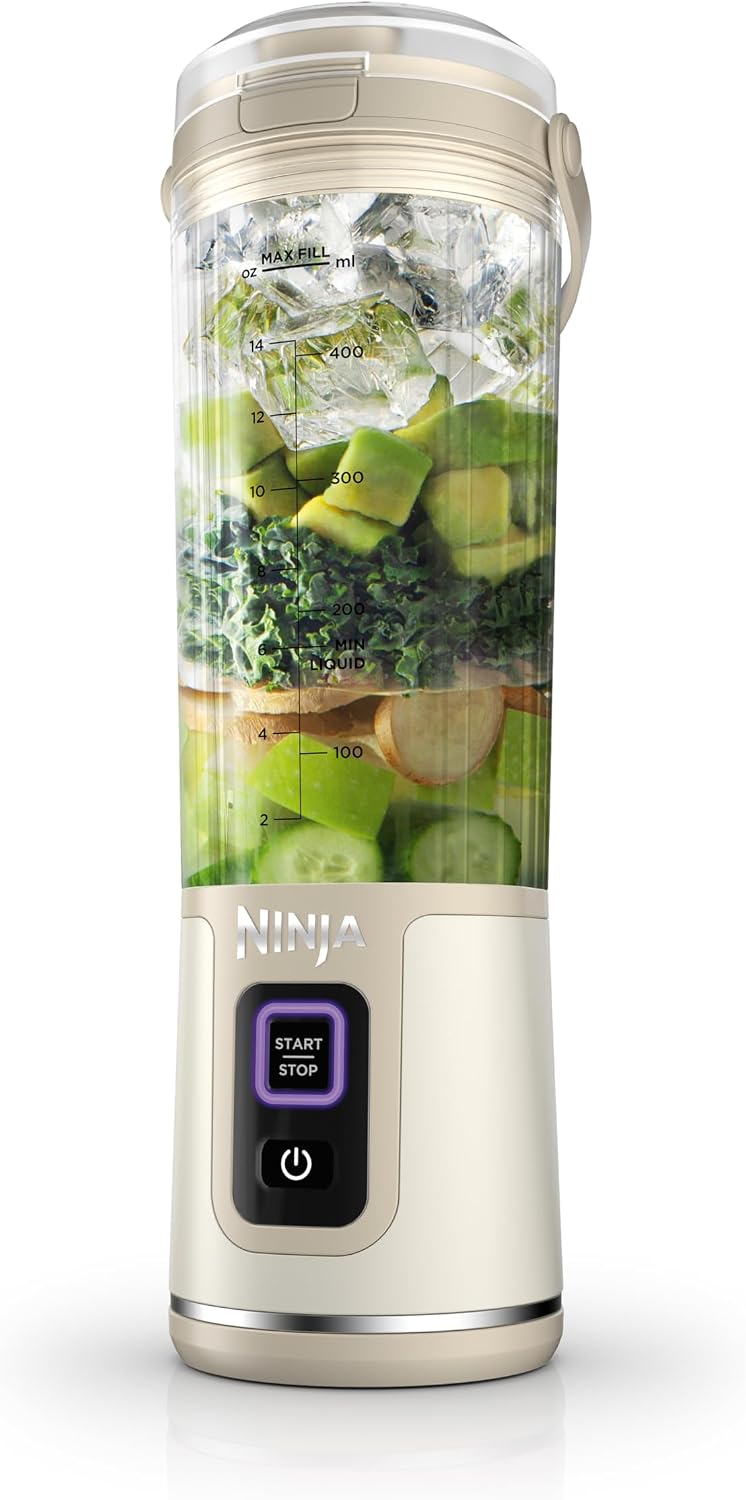 Ninja Blast Portable Blender, Cordless,18oz Vessel, Sand, BC151CS
