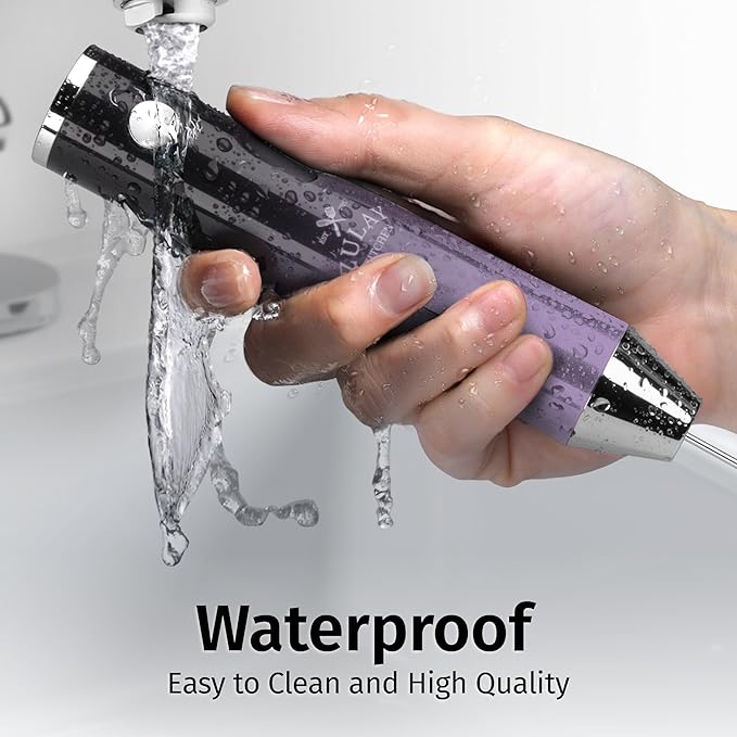 Zulay Kitchen Rechargeable Milk Frother Handheld - Frother Wand, Drink Mixer, Electric Whisk Frother, for Cappuccinos, Matcha & Protein Powder - Lux 4 Whisk 2 Speed Waterproof 2000mAh Black Purple