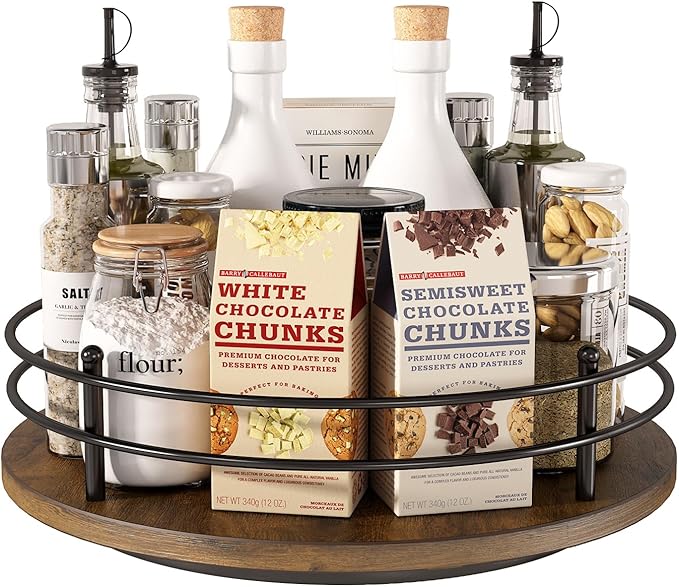 12" Lazy Susan Turntable Organizer, Heightened Version,Round