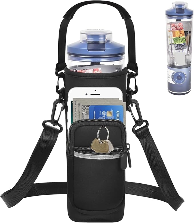 SAIKA Personal Blender Bag for Ninja Blast Max BC251/ BC151, Portable Cordless Blender Carrying Case with Reflective Strip, Shoulder Strap, Handle and Accessories Pocket (Cover Only)