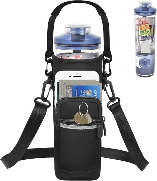 SAIKA Personal Blender Bag for Ninja Blast Max BC251/ BC151, Portable Cordless Blender Carrying Case with Reflective Strip, Shoulder Strap, Handle and Accessories Pocket (Cover Only)