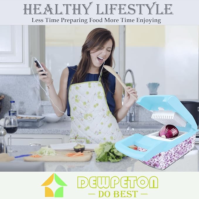 Pro-Series 20-in-1 Vegetable Chopper w/Container, Cheese Grater Hand Crank, Box Mandoline Slicer Food Cutter Shredder Mandolin for Veggie Onion Salad Fruit Potato (Kitchen Gadget & Essential)