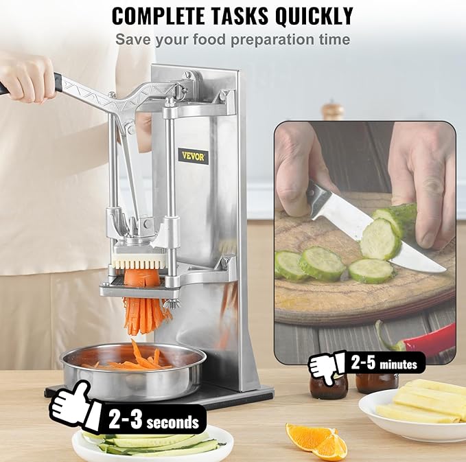 Commercial French Fry Cutter with 4 Replacement Blades