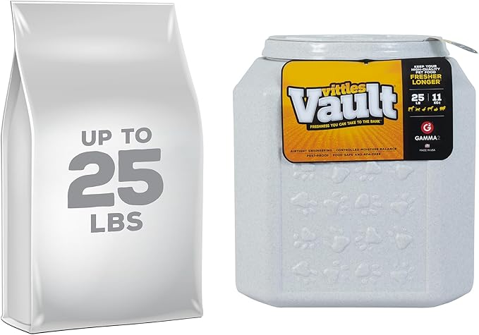 Vittles Vault Pawprint Pet Food Storage Container For Dog Food