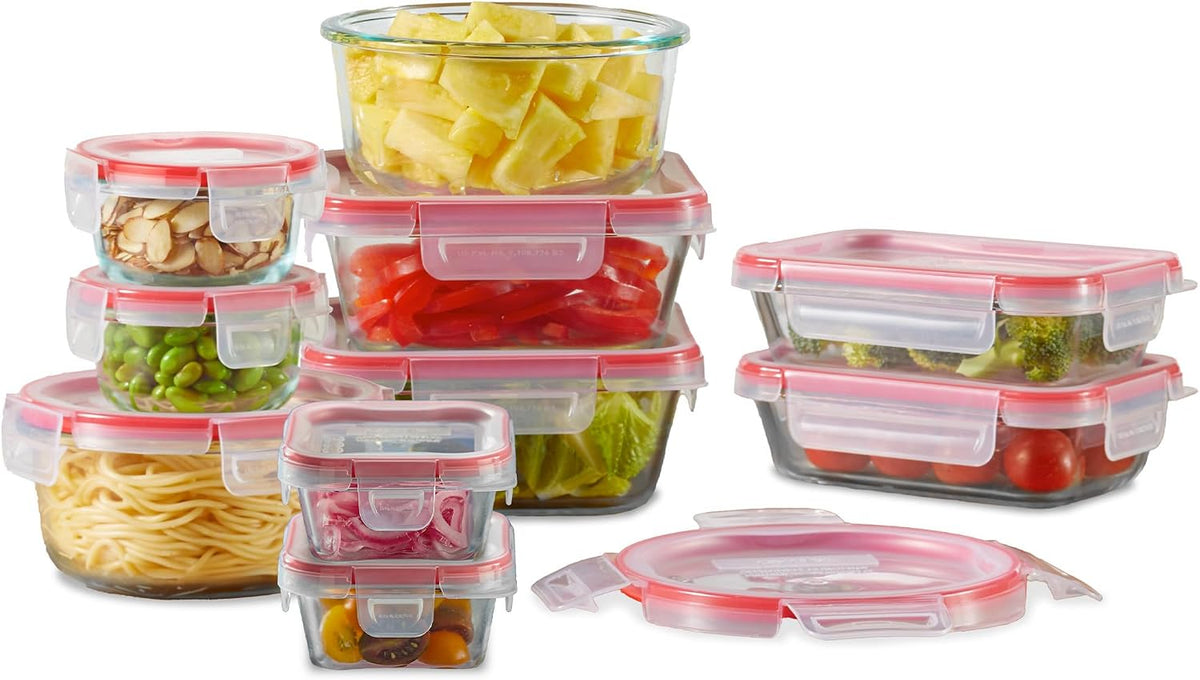Freshlock (10-Pack) Mixed Sizes Airtight Glass Food Storage Set