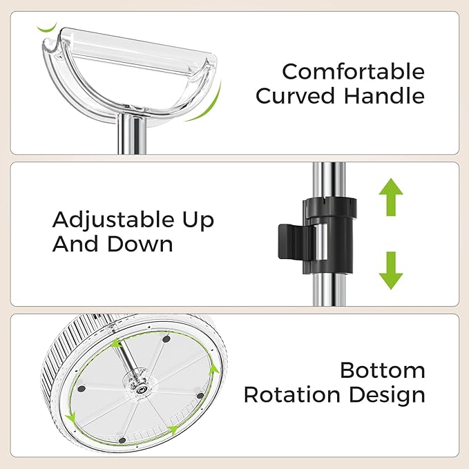 Lazy Susan Organizer – 2 Tier Rotating Spice Rack Turntable, 11.4" Plastic Spinning Organizer for Kitchen Cabinet Pantry Countertop Cupboard Bathroom Storage, Clear