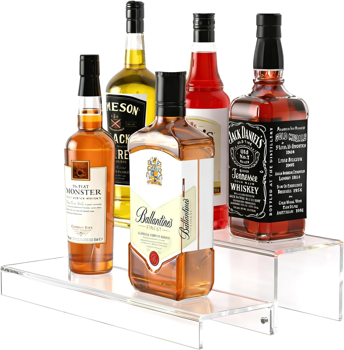 2 Tier Liquor Bottle Display Shelf