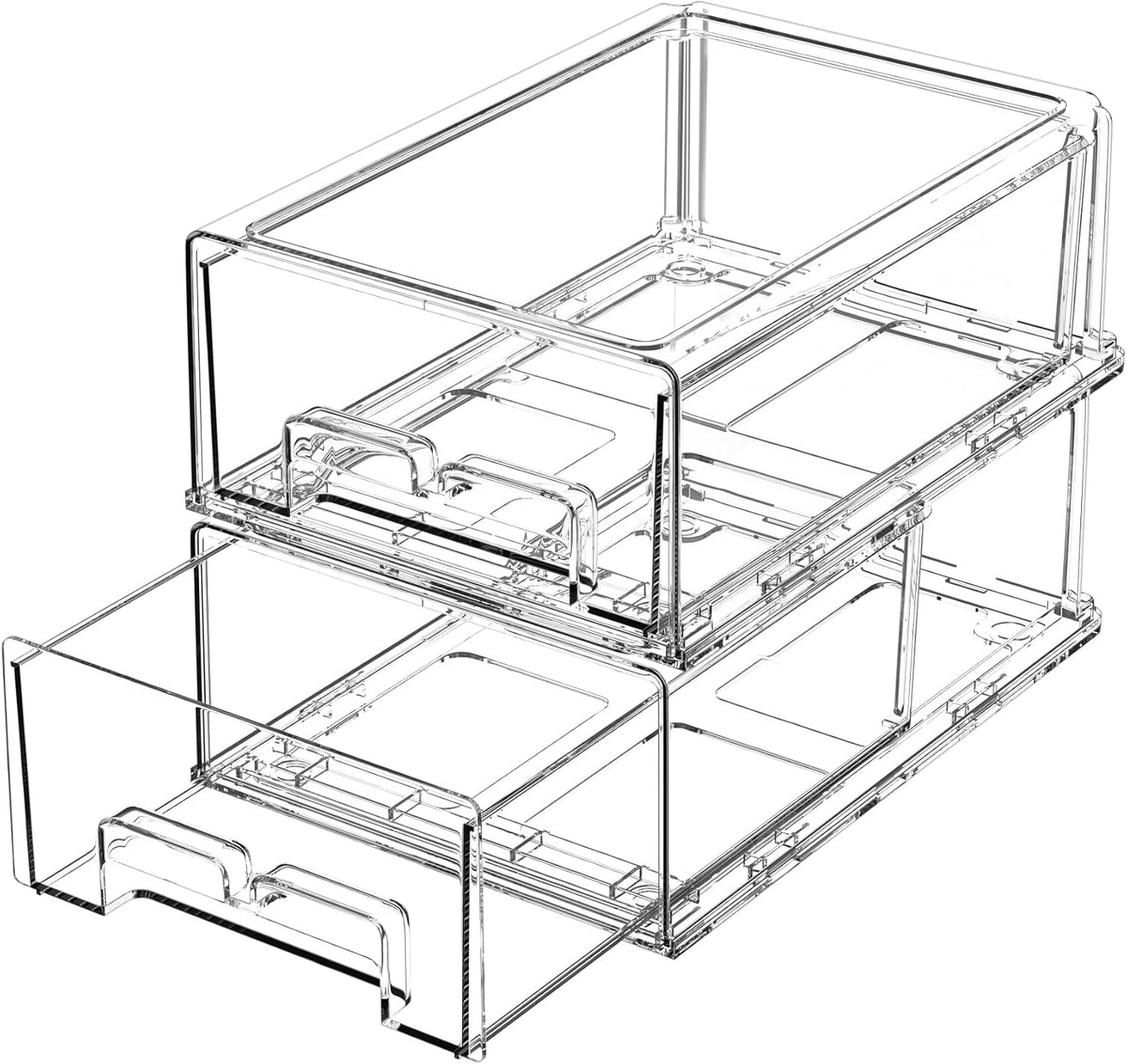 2 Pack Fridge Drawer Organizer, Refrigerator Organizers and Storage