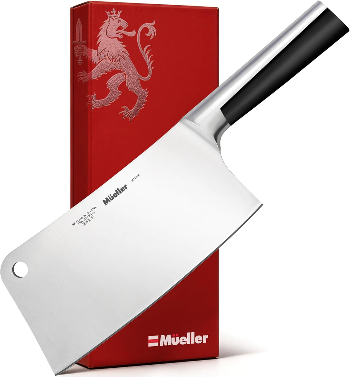 7-Inch Meat Cleaver Butcher Knife, German High Carbon Steel