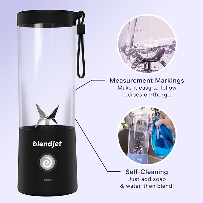 BlendJet 2 Portable Blender for Smoothies & Shakes - BlendJet Cordless Personal & Small Blender, USB-C Rechargeable & Self Cleaning - (Toy Story Woody, 16 oz.)