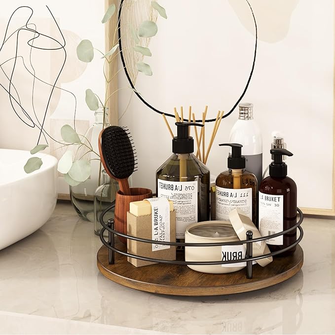 12" Lazy Susan Turntable Organizer, Heightened Version,Round