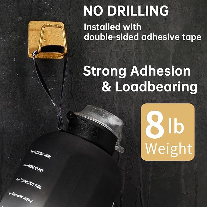 2Pcs Adhesive Sponge Holder for Kitchen Sink Essentials, Stainless Steel Dish Soap Holder, Rustproof and Waterproof, Quick Drying, Minimal Size Saves Space, Gold