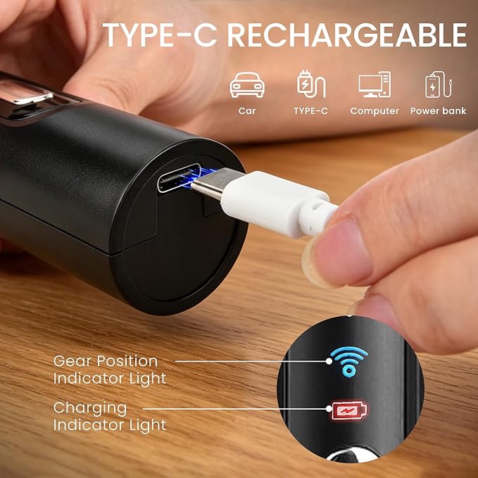 Handheld Milk Frother with Travel Case - Portable USB Rechargeable Mini Whisk for Coffee, Latte. Includes 3 whisks, storage, perfect for frothing milk, beating eggs, and blending drinks.