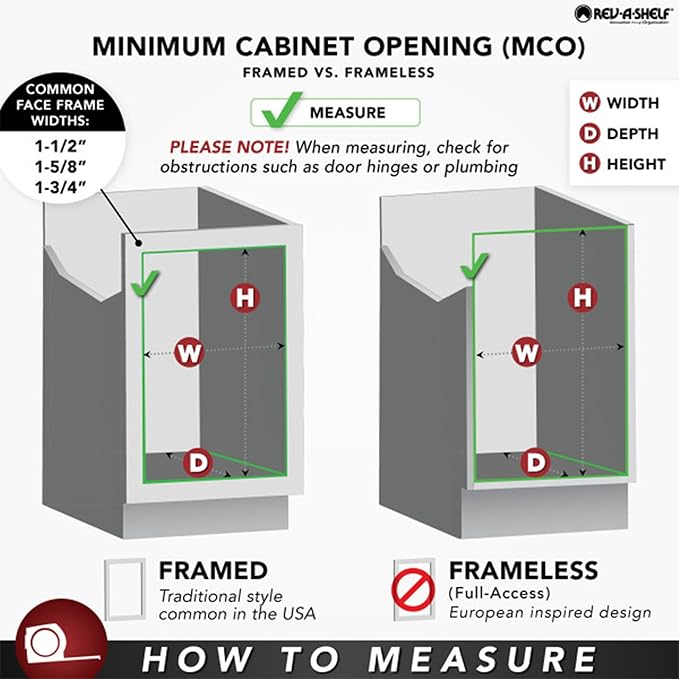 Rev-A-Shelf Maple Pullout Organizer for Full Height Base Cabinets, Full Extension Slides & Adjustable Shelves, Min Opening Width of 11.5",448-BC-11C