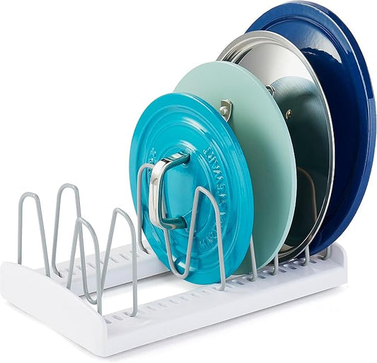 YouCopia StoreMore Adjustable Pot Lid Organizer, Standard, White