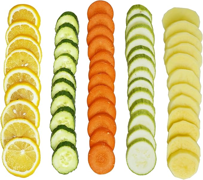 Safe Mandoline Slicer for Kitchen, Potato Slicer, Potato Slicer for Chips, Vegetable & Food Cutter,Thickness Adjustable 0.1-8 mm，Cleaning Brush (only Slice, Black Knight)