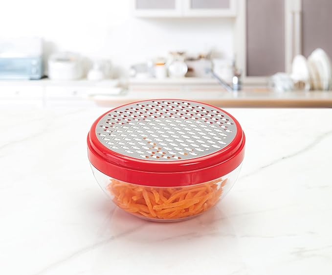 Joie 3 in 1 Prep Blade Ball to Slice, Spiralize, and Grate Veggies, Stainless Steel, 1 Count