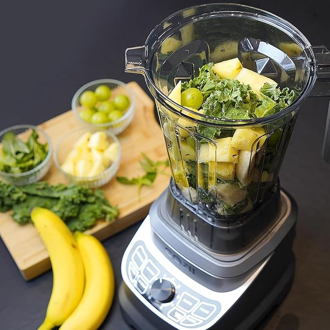 COZII Professional Blenders for Kitchen, 2000W Smoothies Countertop Blender for Ice Crushing/Frozen Drink/Nut Milk, Smoothie Blender with 64oz Pitcher & 21oz To-go Cup, Dishwasher Safe, Dark Grey