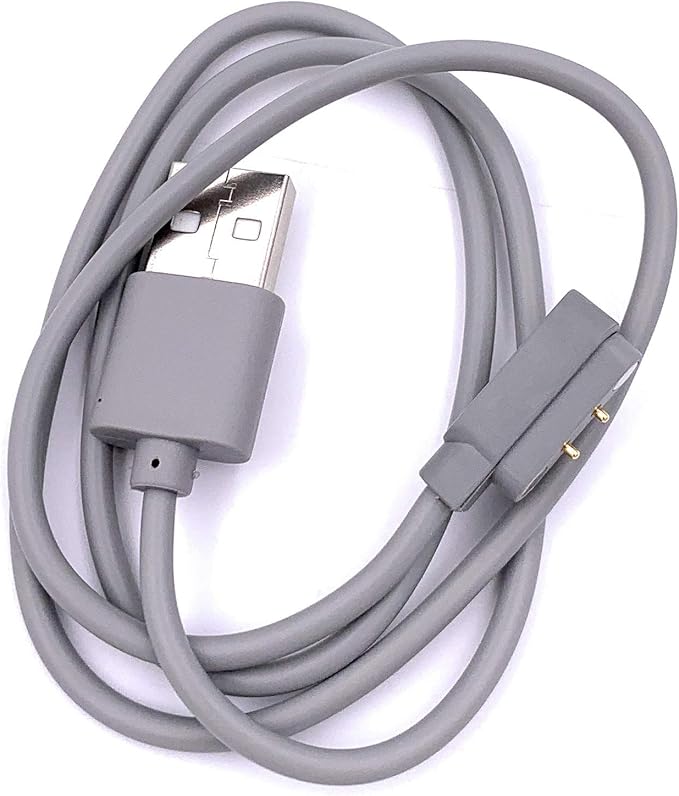 Xcivi Replacement Magnetic Induction USB Charging Cable for Portable Blender Mini Personal Smoothie Blender USB Fruit Juicer Mixer and Fruit and Vegetable Wash Machine, 2FT (Grey)