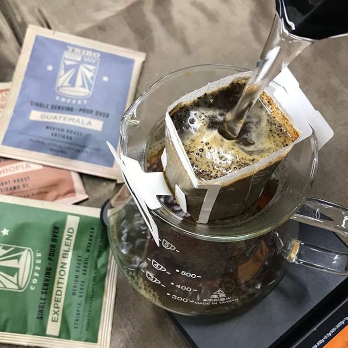 Tribo Coffee Single-Serve Portable Pour Over Drip Coffee - Variety - 10 Servings (Light, Medium & Med-Dark Roasts)