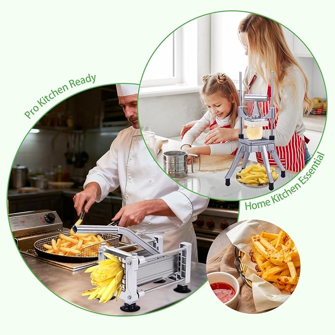 6 Wedge Slices Replacement Chopper Blade, 420j2 Stainless Steel Interchangeable Blade & Pusher Block Set for Commercial Vegetable Dicer Fruit Cutter
