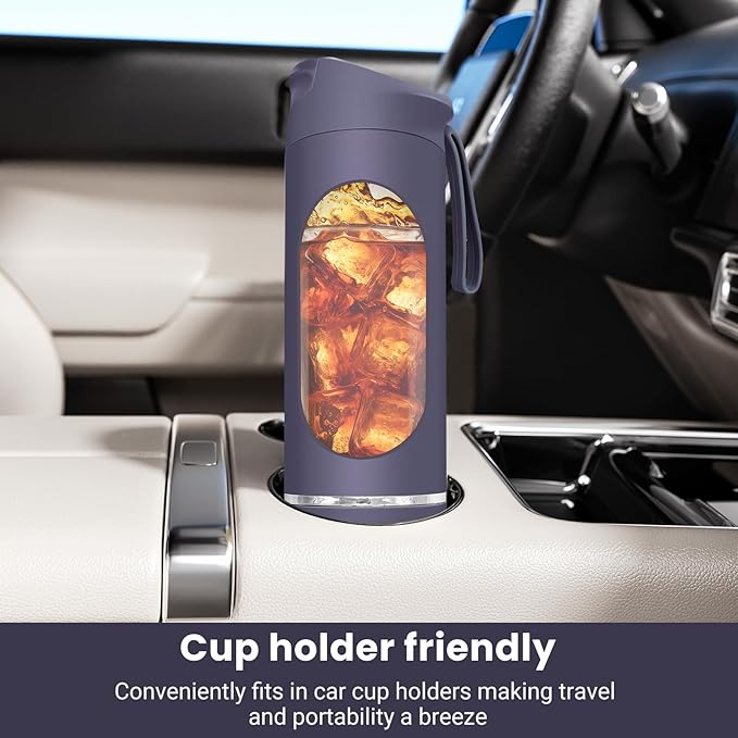 Portable Blender Personal Electric USB | 500ml Portable Juicer for Shakes and Smoothies | Small Blender for Mixing | Compact Convenient Versatile Kitchen Small Appliance for Home (Purple)