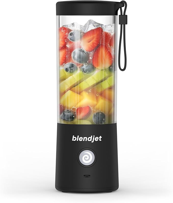 BlendJet 2 Portable Blender for Smoothies & Shakes - 16oz BlendJet Cordless Personal & Small Blender, USB-C Rechargeable & Self Cleaning - (Black)