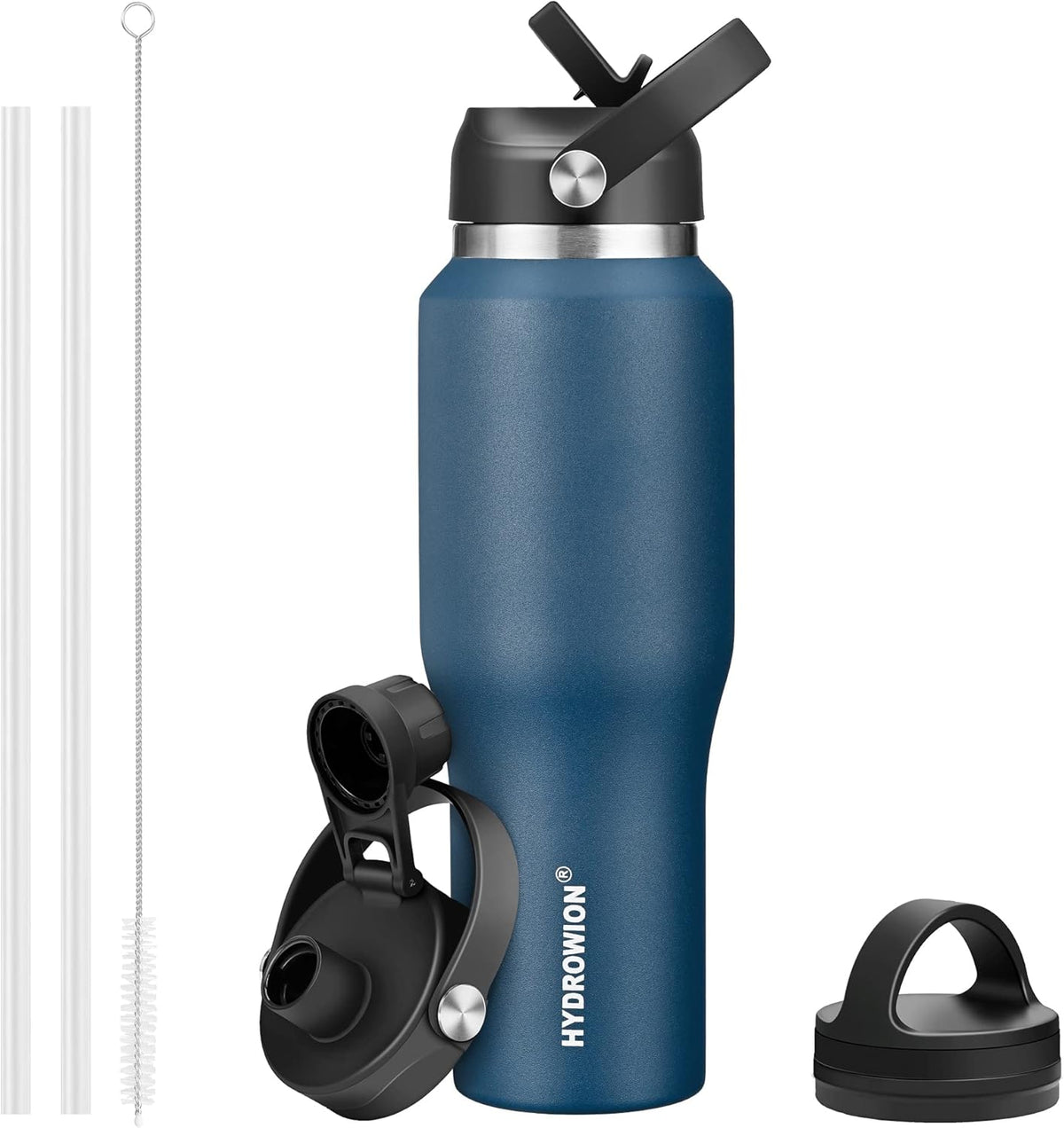 32 oz Insulated Water Bottle Stainless Steel Triple-Wall with Straw Lid Set