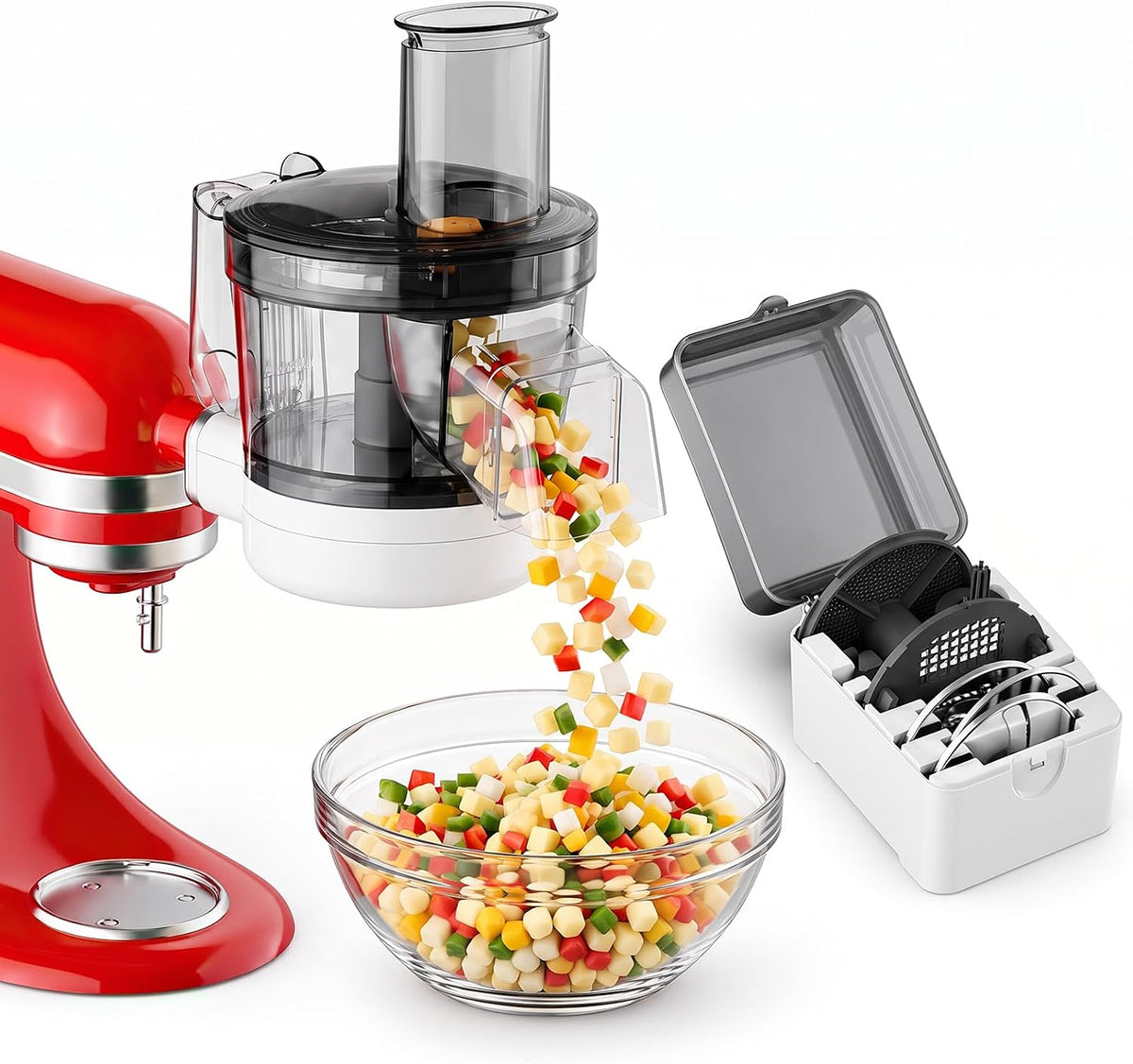 5-in-1 Food Processor Attachment for KitchenAid Stand Mixers, Dicer