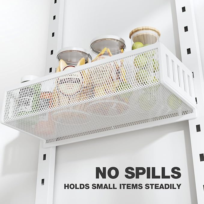 Pantry Door Organizers and Storage,8-Tier Large Wide Metal Heavy-Duty Frame Over the Door Spice Rack, 2 in 1 Wall-Mounted or Hanging shelf for Kitchen, Bathroom, Laundry Room, Bedroom, Closet &Nursery