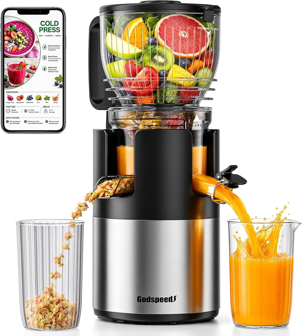 Smoothpress® 6-inch Chute Cold Press Juicer Machine