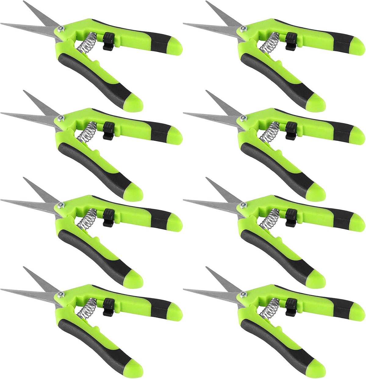 8 Pack 6.5 Inch Pruning Gardening Shears, Anti Slip Manual Trimming Pruning Scissors with Stainless Steel Straight Blades, Multifunctional Pruners for Garden Flower Herb