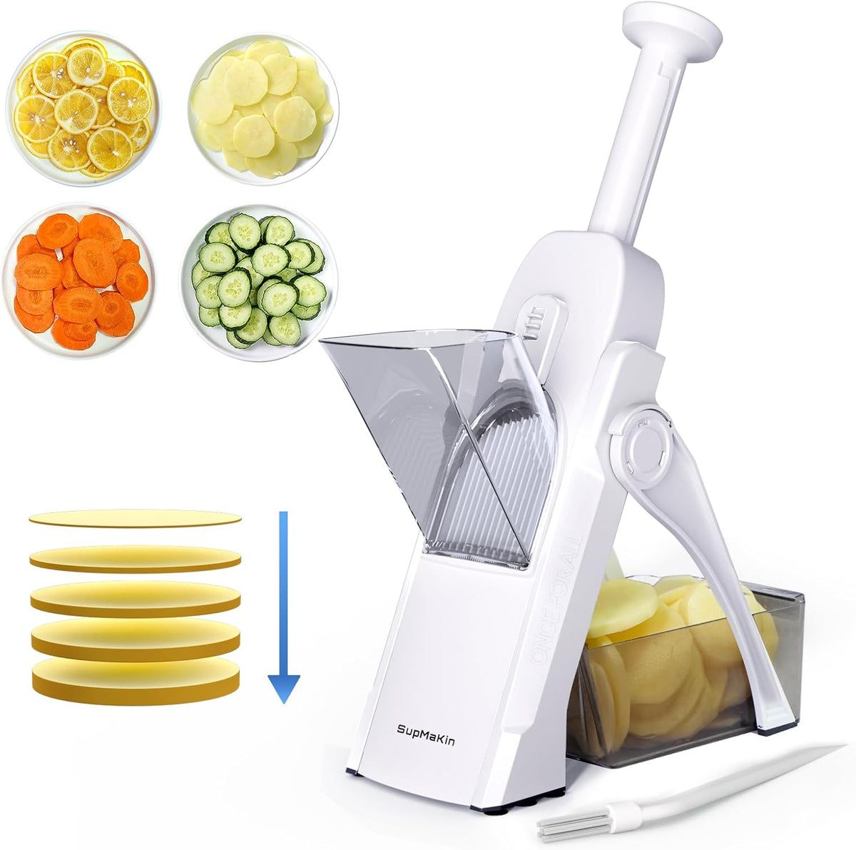 Safe Mandoline Slicer for Kitchen,Adjustable Potato Slicer 1-8 mm