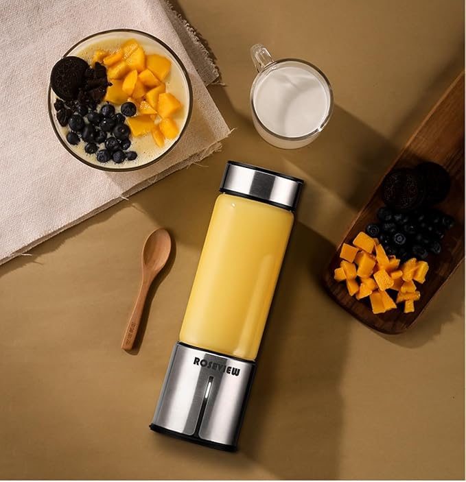 Portable Smoothie blender Glass bottle Mini USB rechargeable 2 battery Handheld Shakes blend Cup USB juicer Cordless Personal smoothies maker blender bottle mixer