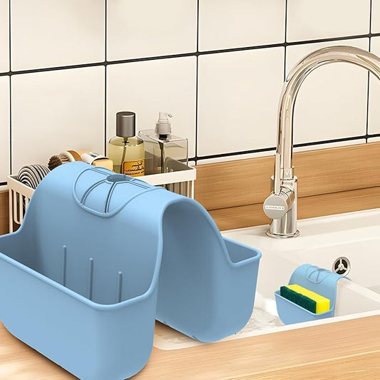 Sponge Holder for Kitchen Sink, Light Blue
