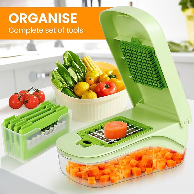 17-in-1 Vegetable Chopper, Multifunctional Veggie Chopper Dicer