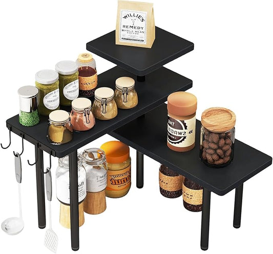 Countertop Organizer, 3-Tier Spice Racks, Kitchen Counter Corner Shelf, TLJ023B