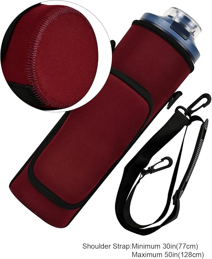 Blender Storage Sleeve Blender Travel Bag for Ninja Blast Max Portable Blender BC251NV/BC251GY/BC251MT/BC251PK/BC251LD/BC251IV with Shoulder Strap and Accessory Pocket (WineRed)