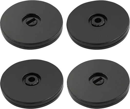 4 Pcs Black 3 inch Acrylic Lazy Susan Rotating Turntable Organizer Bearings - Round Swivel Plate for Spice Rack, Table, Cake, Kitchen Pantry