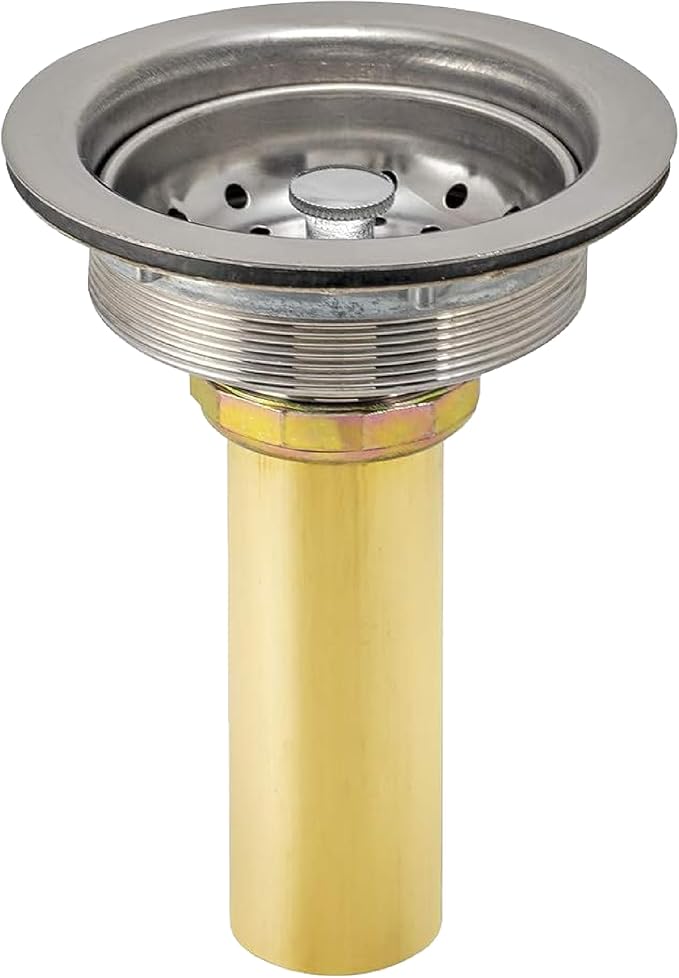 EZ-FLO Kitchen Sink Strainer with Tailpiece, Fits 3-1/2 to 4 Inch Openings, Stainless Steel, 30008