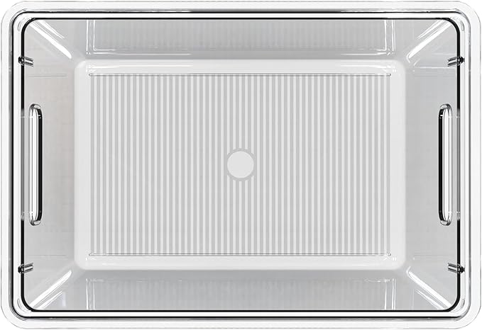 YAN & HIN 10 Pack Clear Storage Bins with Lids, Stackable Plastic Organizer Bins with Handles, Pantry Organizers and Storage for Kitchen Cabinet, Fridge, Bathroom, Closet and Shelf Organization