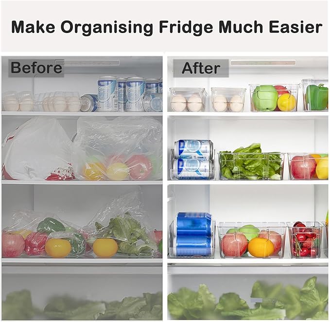 1 Pack Storage Organizer Bins, Plastic Bins Desk Organizer Containers with 4 Slots for Pantry, Kitchen, Fridge, Cabinet Packets, Snacks, Shelves, Pouches, Spice Packets