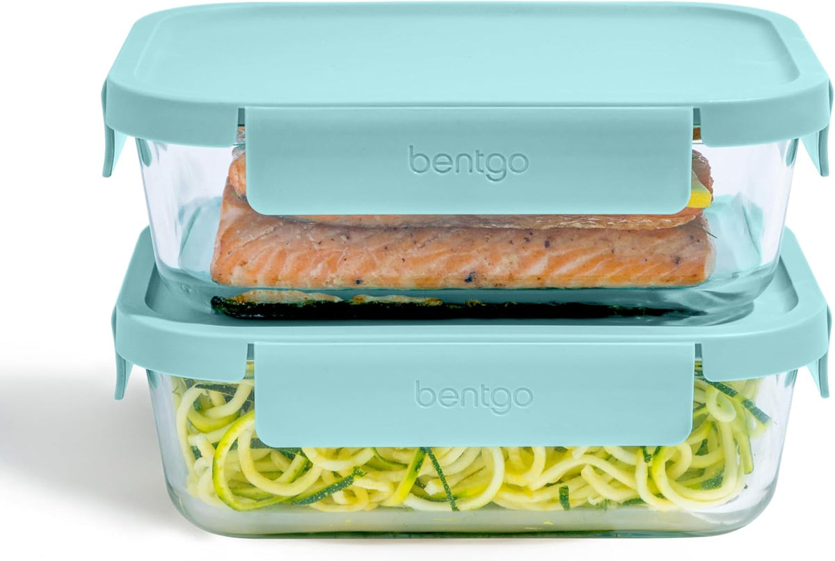 Glass Leak-Proof Food Storage Set, 4 Piece, Airtight Lids, BPA-Free
