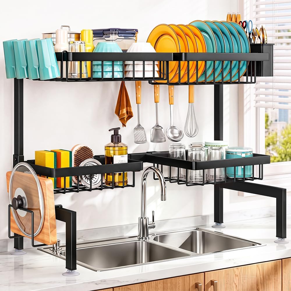 Over The Sink Dish Drying Rack, Dish Drying Rack for Kitchen