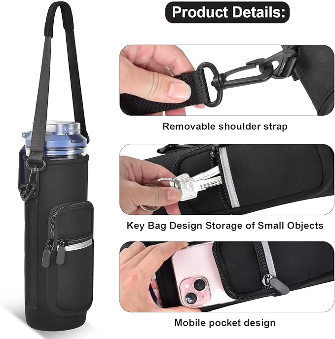 SAIKA Personal Blender Bag for Ninja Blast Max BC251/ BC151, Portable Cordless Blender Carrying Case with Reflective Strip, Shoulder Strap, Handle and Accessories Pocket (Cover Only)