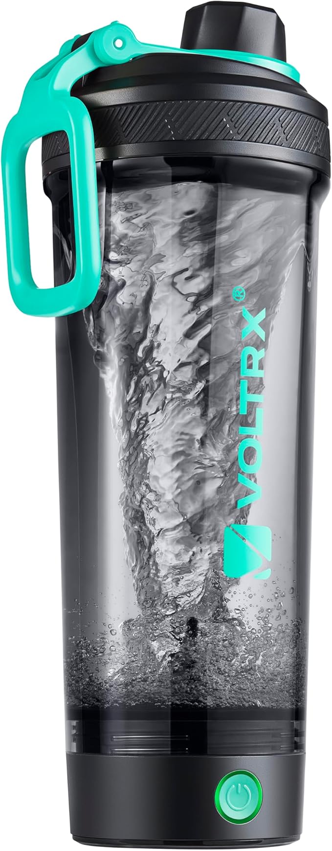 VOLTRX Shaker Bottle, Gallium USB C Rechargeable Electric Protein Shake Mixer, Shaker Cups for Protein Shakes and Meal Replacement Shakes, BPA Free, Made with Tritan, Mint, 27oz