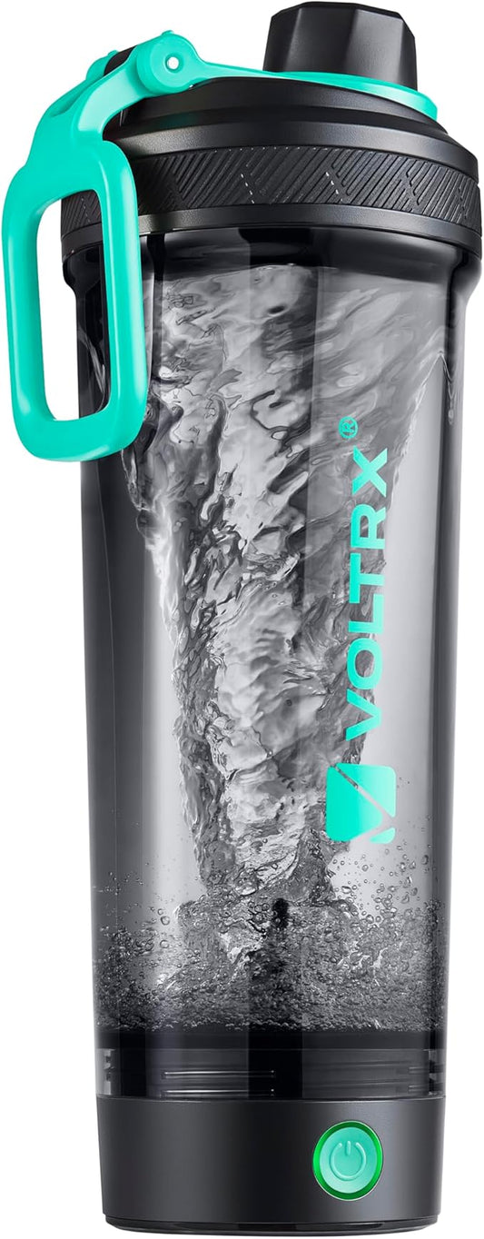 VOLTRX Shaker Bottle, Gallium USB C Rechargeable Electric Protein Shake Mixer, Shaker Cups for Protein Shakes and Meal Replacement Shakes, BPA Free, Made with Tritan, Mint, 27oz