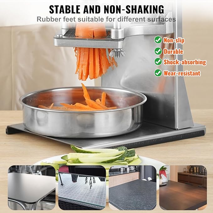 Commercial French Fry Cutter with 4 Replacement Blades